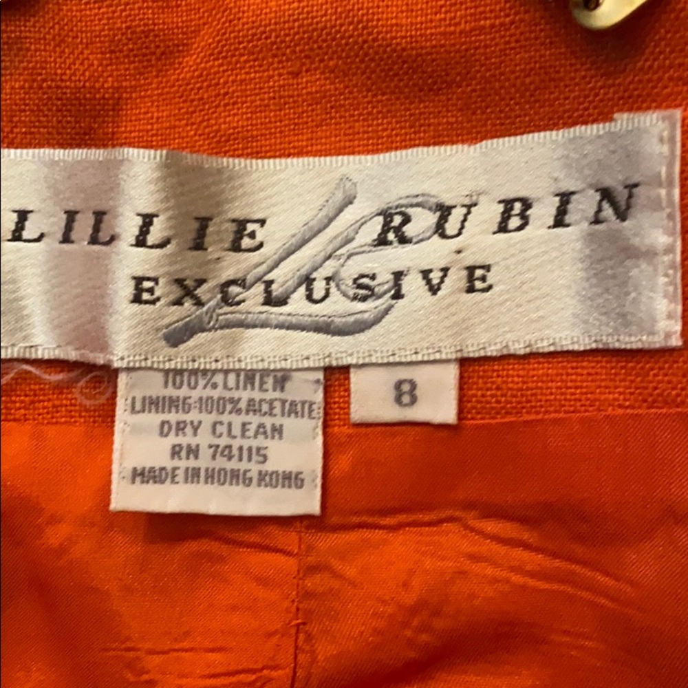 Vintage Lillie Rubin linen blazer size 8
